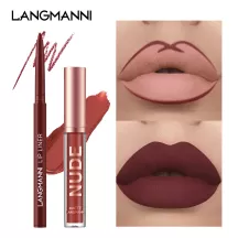 Langmanni Matte Lipstick & Langmanni Lip Liner 12Pcs Sets