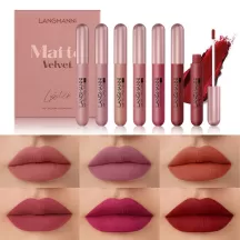 New Langmanni Matte Lipstick Gloss 6 Color