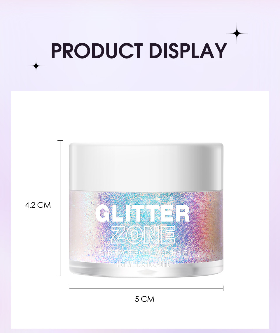 Langmanni Glitter Eyeshadow Vegan Product Description Image 3